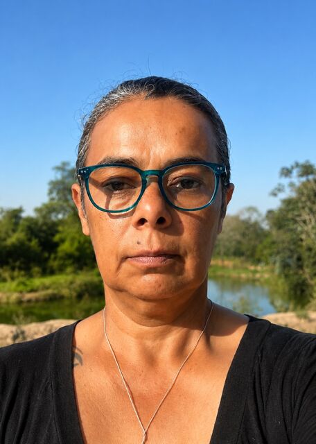 Terapeuta Luciana S. Silva, no Recanto Beija-Flor